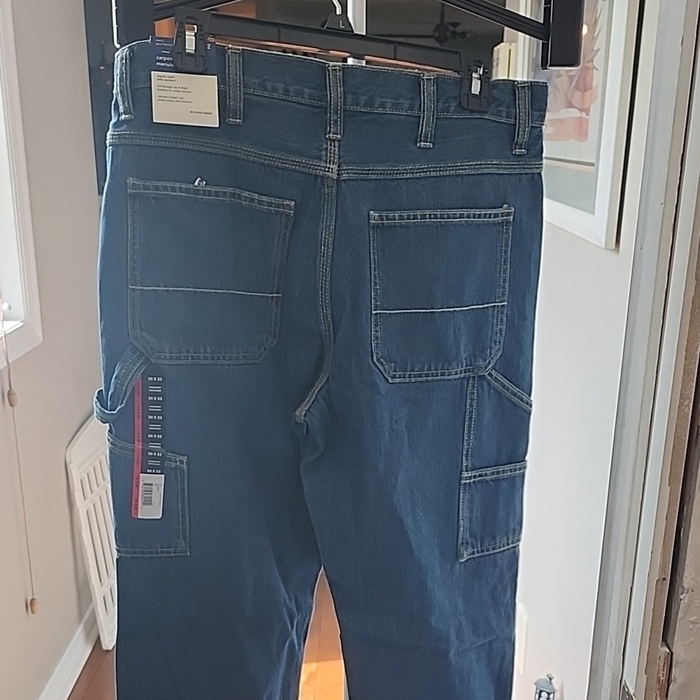 Mens Blue Denim Carpenter Jeans
